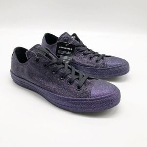 CONVERSE All Star Low Top Purple Glitter Sneakers